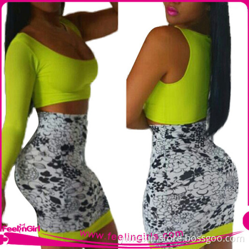 OEM Service One Shoulder Two Piece Bodycon Dress